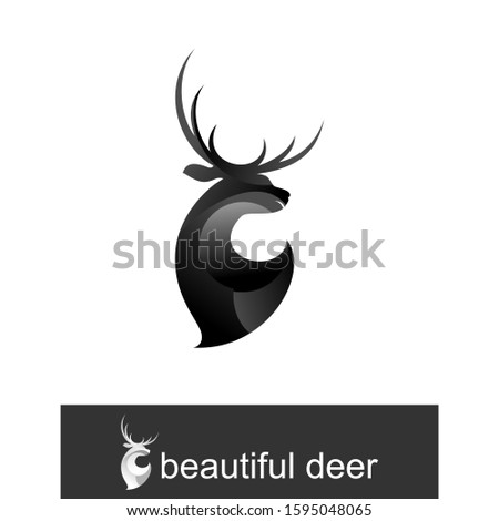 Simple and unique beautyful deer head image graphic icon logo design abstract concept vector stock. Can be used as a symbol related to animal or character.
