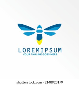 Simple and unique bee illustration in flying image graphic icon logo design abstract concept vector stock. Can be used as a symbol associated with animal or insect