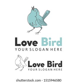 Simple and unique bird in line art image graphic icon logo design abstract concept vector stock. Can be used as a symbol related to animal.