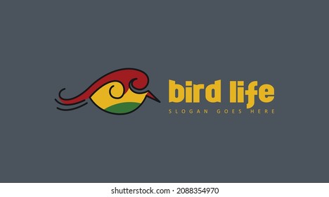 Simple and Unique Bird Logo Concept Vector