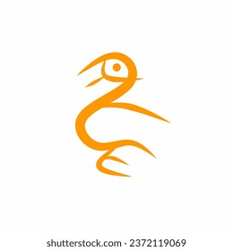 simple and unique bird symbol 