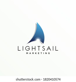 Simple and unique Boat sail or lightsail image graphic icon logo design abstract concept vector stock. Can be used as a symbol related to sea or sailor