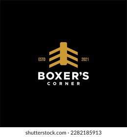 Simple and Unique Boxing Ring logo