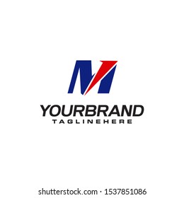 simple unique brilliant letter M logo icon symbol mark design