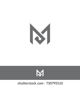 Simple Unique Brilliant Letter M Logo Icon Symbol Mark Design
