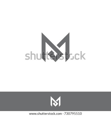 simple unique brilliant letter M logo icon symbol mark design
