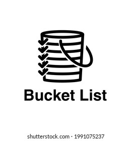 Simple And Unique Bucket List Logo Template