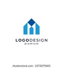 edificios sencillos y únicos para el diseño del logotipo de la casa y del inmueble	