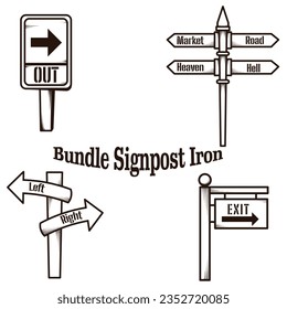 Simple and unique bundle set of directions package design