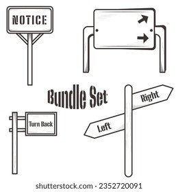 Simple and unique bundle set of directions package design