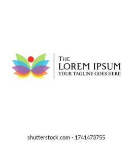 Simple and unique butterfly with transparent colors image graphic icon logo design abstract concept vector stock. Can be used as a symbol associated with animal or beauty