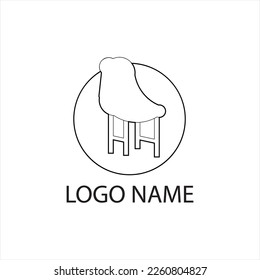 SIMPLE UNIQUE CHAIR LOGO ICON SUITABLE FOR YOU WHO HAVE A BUSINESS IN THE FURNISHING FIELD
