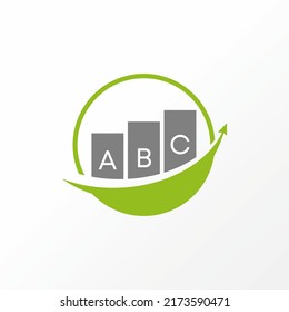 Gráfica simple y única o intercambio con el diseño de material vectorial de concepto abstracto del logotipo del icono gráfico de imágenes de flecha y círculo. Se puede usar como símbolo relacionado con las finanzas o el crecimiento
