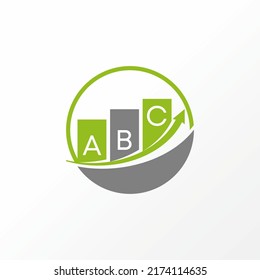 Simple but unique chart or trading with arrow and circle image graphic icon logo design abstract concept vector stock. Can be used as symbol related to finance or grow