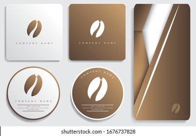 Simple and unique coffee logo. The design combines coffee beans with employee ties, targeting employees who want to relax.