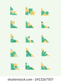 Simple and Unique Corner Shape Design Set