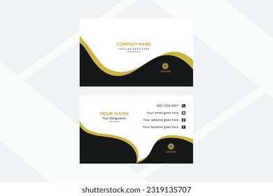 Simple unique creative business card design.