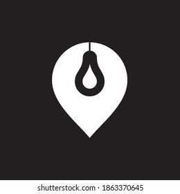 simple, unique, creative combination map logo concept for place logo