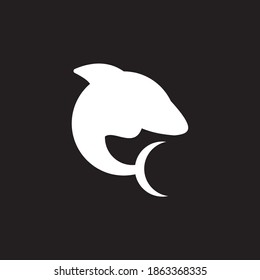 simple, unique, creative shark logo concept