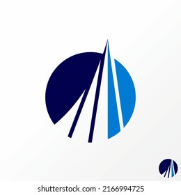 Simple and unique cutting circle block like 3D spire tower image graphic icon logo design abstract concept vector stock. Can be used as a symbol related to construction or building