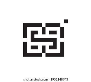 logotipo de la letra de la pantalla simple y única de dan moderen
