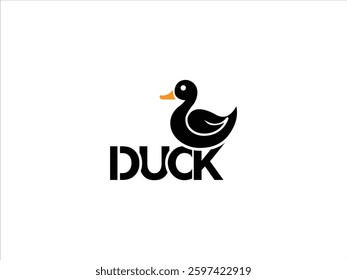 Simple unique duck logo design