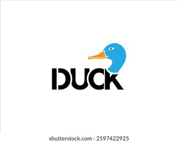 Simple unique duck logo design