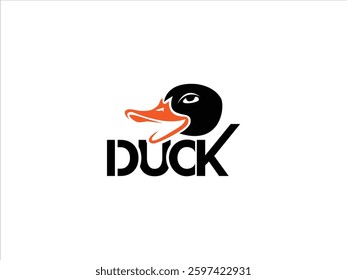 Simple unique duck logo design