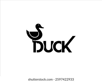 Simple unique duck logo design