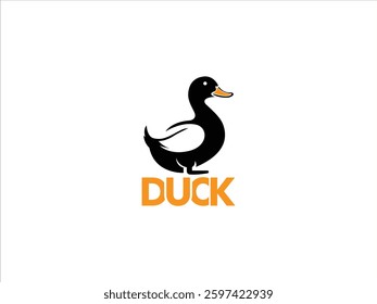 Simple unique duck logo design