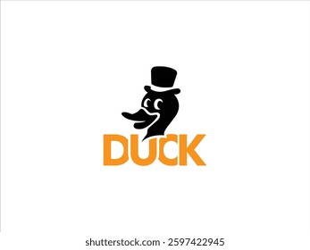 Simple unique duck logo design