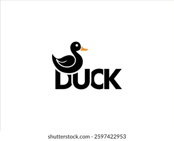 Simple unique duck logo design