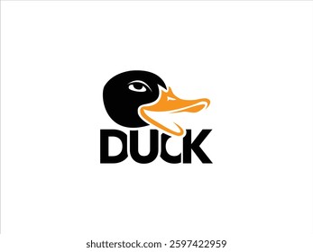 Simple unique duck logo design