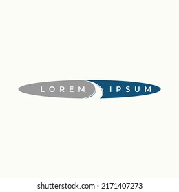 Simple and unique ellipse with cutting like river on middle image graphic icon logo design abstract concept vector stock. Can be used as symbol related to view or water