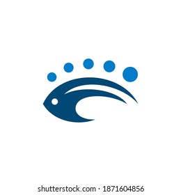 simple and unique fish foot logo