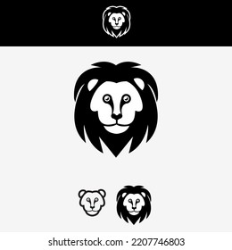 simple, unique, fun, playful lion or Leo cartoon character logo. vector icon illustration inspiration