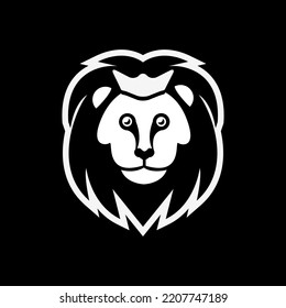 simple, unique, fun, playful lion or Leo cartoon character logo. vector icon illustration inspiration