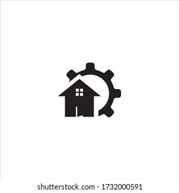equipo único simple y logotipo para el hogar
