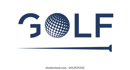 a simple, unique golf logo that is easy to understand