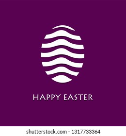 Simple and unique Happy Easter greeting card vector illustration design in EPS 10