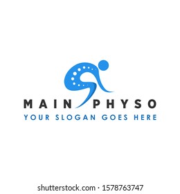 Simple and unique human body shapes contain skeletal or important points image graphic icon logo design abstract concept vector stock. Can be used as a symbol related to physiotherapy or health