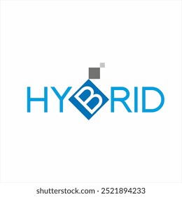 Diseño de logotipo de letra híbrida único simple.	
