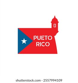 simple and unique icon of puerto rico, vector art.