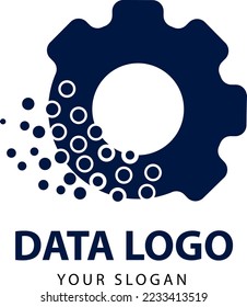 simple unique and iconic data gear logo. data logo