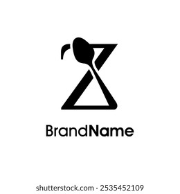 Simple and Unique illustration logo design initial Z combine with spoon. Logo recommended for business related Beverages, Restaurant, Cafe and Food.