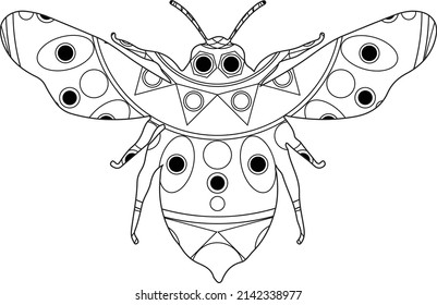 Insectos únicos simples Bumblebee Cute Mandala Line Art Logotipo Tatuaje Cubismo Surrealismo Estilo, Patrón creativo Decoración Popular Arte Día Mundial de la Vida Silvestre Diversidad Biológica Internacional