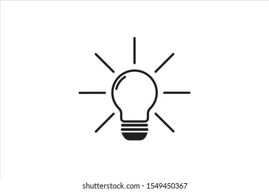 Simple Unique Lamp Icon Vector