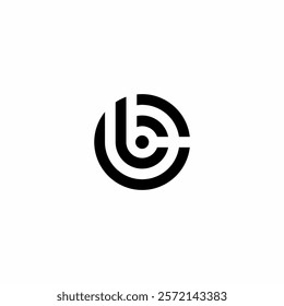 Simple and unique letter B wifi logo