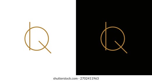 simple and unique letter BQ initials logo design