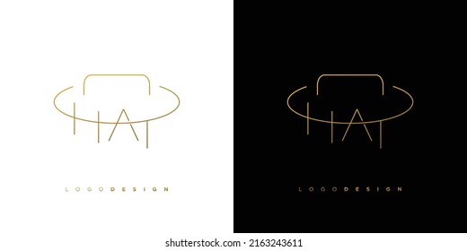 Simple and unique letter H initial hat logo design
